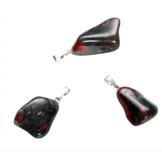 Heliotrop JAR Troml-Anhänger Naturstein, 2,2 - 3 cm 1 Stück, Stein des Anstoßes