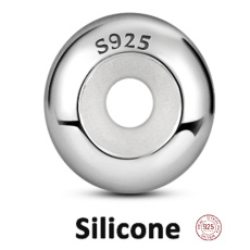 Charme Sterling Silber 925 Silber Stopper Stopper, Perle am Armband