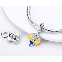 Charm Sterling Silber 925 Ägyptischer Skarabäus, Reise-Armband-Anhänger