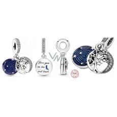 Charms Sterling Silber 925 Galaxie und Baum 2in1, Liebesarmband Anhänger