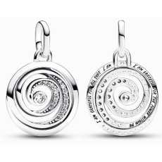 Charms Sterling Silber 925 Spirale - Mini Medaillon, Anhänger Armband Symbol