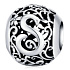 Sterling Silber 925 Magic Alphabet Buchstabe S mit Blumen, Perle für Armband
