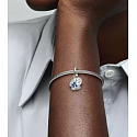 Sterling Silber 925 Blauer Schmetterling und Zitat - ein einzigartiger, 2in1 Natur Armband Anhänger