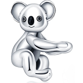 Charme Sterling Silber 925 Koala, Perle am Armband Tier