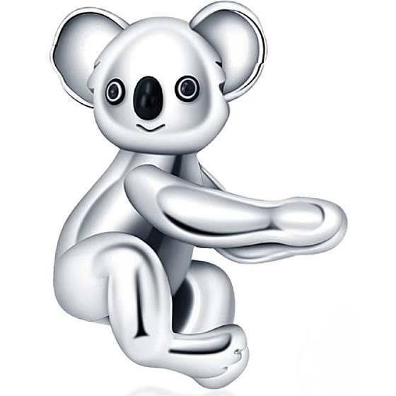 Charme Sterling Silber 925 Koala, Perle am Armband Tier