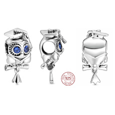 Charm Sterling Silber 925 Graduation - Wise Owl, Graduate Bead am Graduierungsarmband