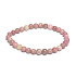 Rhodonit-Armband elastischer Naturstein, Kugel 6 mm / 16 - 17 cm, Stein der Vergebung