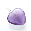 Amethyst-Herz-Anhänger Naturstein 20 mm, Stein der Könige und Bischöfe