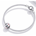 Charme Sterling Silber 925 Liebe in der Handfläche der Hand, Perle auf dem Armband Familie