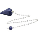 Lapislazuli Pendel Naturstein 2,5 cm + 18 cm Kette mit Perle, Harmonie Stein