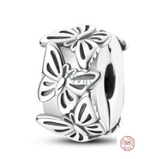Charme Sterling Silber 925 Schmetterling Poesie, Stopper, Clip Perle auf Armband Tier Charme Sterling Silber 925 Schmetterling Poesie, Stopper, Clip Perle auf Armband Tier