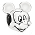 Charme Sterling Silber 925 Disney Mickey Mouse Porträt, Perle am Armband