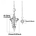 Metall-Spiralpendel für Reiki-Divination und Geistheilung, Kegel 25,4 mm, Roségold