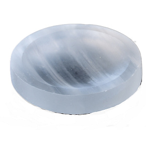 Selenit geschnitzt Naturstein Schale 50 - 60 g, 60 - 65 mm, Engel Energie