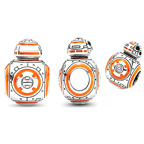 Sterling Silber 925 Marvel Star Wars Droide BB-8, Armband Perle