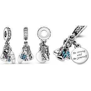 Charm Sterling Silber 925 Disney Mulan, Film-Armband-Anhänger Charm Sterling Silber 925 Disney Mulan, Film-Armband-Anhänger