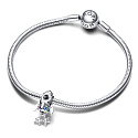 Charms Sterling Silber 925 Rocket - Ich liebe dich, Perle am Armband Liebe