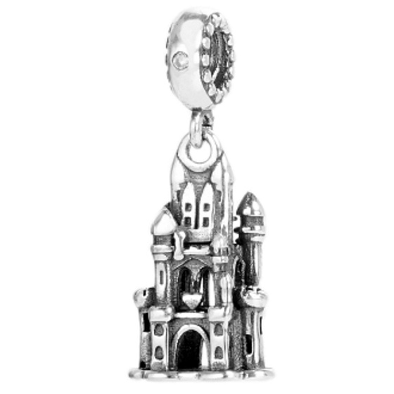 Sterling Silber 925 Disney Cinderella Schloss, Armband Anhänger