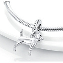 Charm Sterlingsilber 925 Hund - Stehender Labrador, Anhänger für Armband, Tier