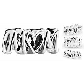 Charme Sterling Silber 925 Mom, Perle auf Armband Buchstaben