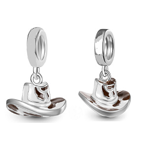 Charme Sterling Silber 925 Cowboyhut, Armband Anhänger Interessen