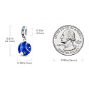 Sterling Silber 925 Universe dunkelblaue Galaxie, Stern, 2in1 Reise-Armband-Anhänger
