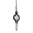 Quarz Merkaba Pendel + Klarquarz + Bronze, Natursteinanhänger 7,7 cm, Kette ca. 26,5 cm