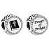 Charm Sterling Silber 925 Religiöse Charms Kraft des Gebets, Perle für Armband