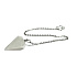 Kristallpendel Naturstein 2,5 cm + 18 cm Kette mit Perle, Steinen