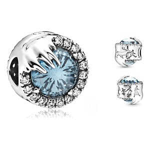 Charm Sterling Silber 925 Disney Ice Kingdom, Frozen Winter Kristall, Perle für Armband Charm Sterling Silber 925 Disney Ice Kingdom, Frozen Winter Kristall, Perle für Armband