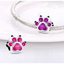 Charms Sterling Silber 925 Thermo - Katze, Hund, Bär Pfote, Haustier Perle am Armband