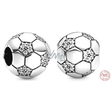 Charme Sterling Silber 925 Glitzernde Fußball, Perle auf Armband Sport Charme Sterling Silber 925 Glitzernde Fußball, Perle auf Armband Sport