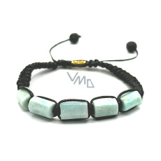 Amazonit-Armband Naturstein, handgestrickt, größenverstellbar, Stein der Hoffnung Amazonit-Armband Naturstein, handgestrickt, größenverstellbar, Stein der Hoffnung