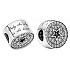 Charme Sterling Silber 925 Herzlichen Glückwunsch mit Stern, Stopper, Clip Perle auf Jubiläum Armband