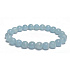 Aquamarin Armband elastischer Naturstein, Perle 8 mm / 16-17 cm, Seemannsstein, Heilkraft des Meeres