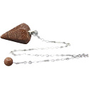 Goldstein Goldpendel 2,5 cm + 18 cm Kette mit Perle, Stein des Ehrgeizes