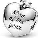 Charme Sterling Silber 925 Herz Mama des Jahres, Perle auf Armband Familie