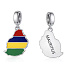 Charm Mauritius-Flagge – Karte und Erinnerung an ein tropisches Paradies im Indischen Ozean | Anhänger für Reisearmband