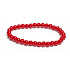Korallenrot Armband elastisch Naturstein, Kugel 6 mm / 16 - 17 cm