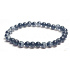 Obsidianflocke Armband elastischer Naturstein, Kugel 6 mm / 16-17 cm, Rettungsstein