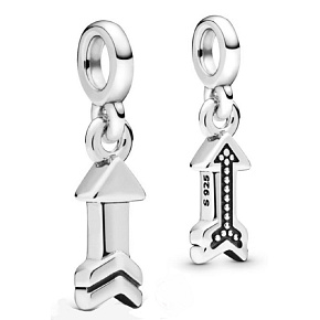 Charms Sterling Silber 925 My Arrow - Mini Medaillon, Armband Anhänger Symbol