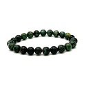 Afrikanisches Smaragd-Armband elastisch aus Naturstein, Kugel 8 mm / 16 - 17 cm, königlicher Stein