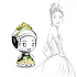 Charme Sterling Silber 925 Prinzessin Tiana und Frosch, Perle auf Armband Film