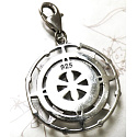 Charm Sterling Silber 925 Maya-Kalender, Karabiner-Verschluss Anhänger am Armband Symbol