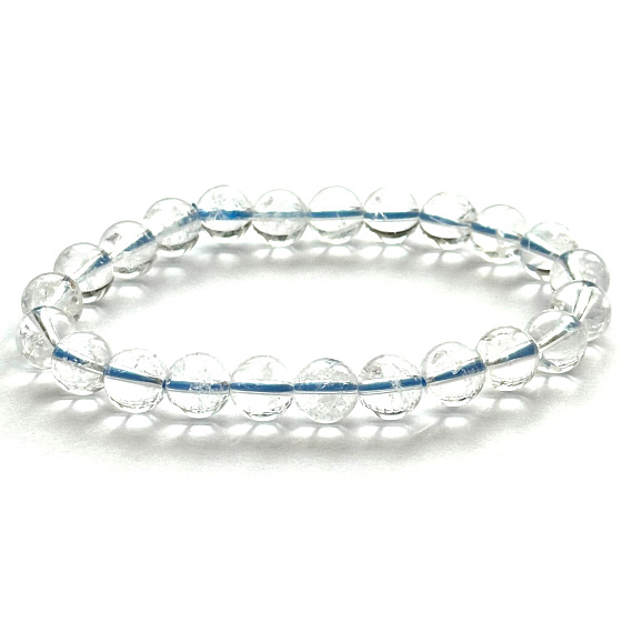 Azeztulit Kristallarmband 7,8 / 16 - 17 cm hochfrequente Energie