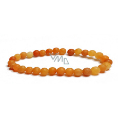 Aventurin orange mattes Armband elastischer Naturstein, Kugel 6 mm / 16-17 cm, Stein des Glücks und des Wohlstandes