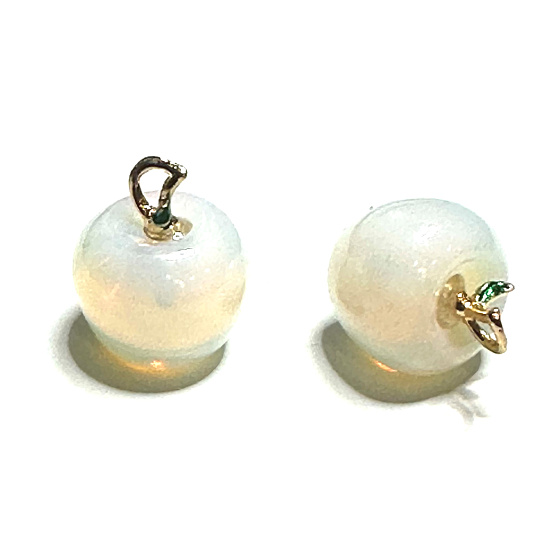 Opalit Apfel der Erkenntnis Anhänger, Kunststein 2,7 x 15 mm, Stein der Wünsche und der Hoffnung