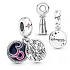 Sterling Silber 925 Disney Paris, 2in1 Reise-Armband-Anhänger