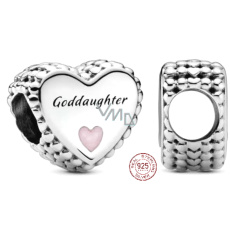 Charme Sterling Silber 925 Herz Taufe Charme - Patin, Perle auf Armband Familie Charme Sterling Silber 925 Herz Taufe Charme - Patin, Perle auf Armband Familie