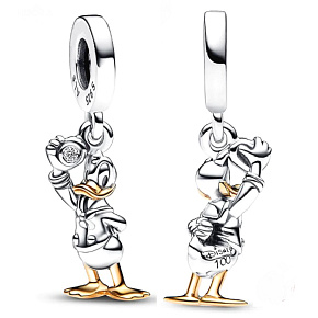 Charme Sterling Silber 925 Disney 100. jahrestag von Donald Duck, Armband-Anhänger
